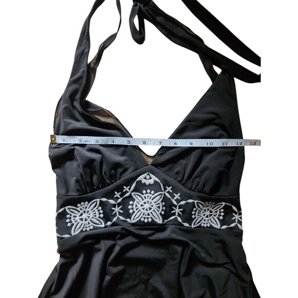 Vintage Heart Moon Star 90s Babydoll Halter Dress Juniors XS Black Fairy Grunge - Picture 7 of 10